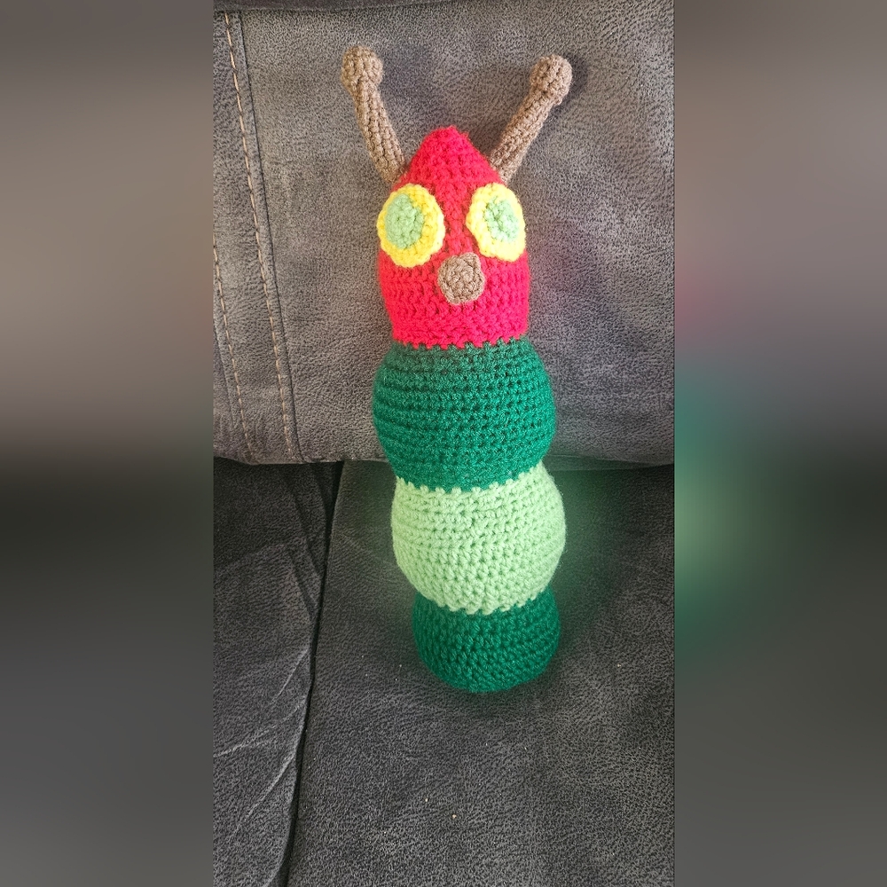 Colorful Crochet Caterpillar Toy
